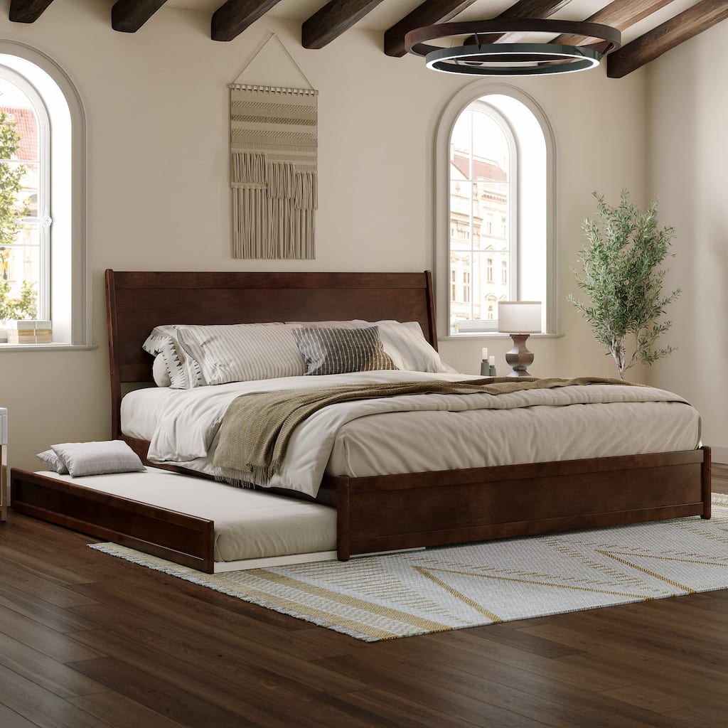 Casanova Platform Bed with Footboard & Trundle