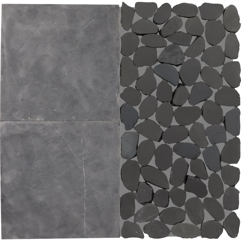 Daltile Pebble Oasis Natural Stone Art Deco Pebble Mosaic 11" x 11" (11 PC per Carton) (10.78 SQFT per Carton) - Stark