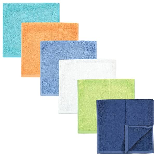 slide 1 of 1, Hudson Baby Infant Boy Rayon from Bamboo Burpcloth 6pk, Blue Orange Lime, One Size - Blue Orange Lime - One Size One Size - Blue Orange Lime