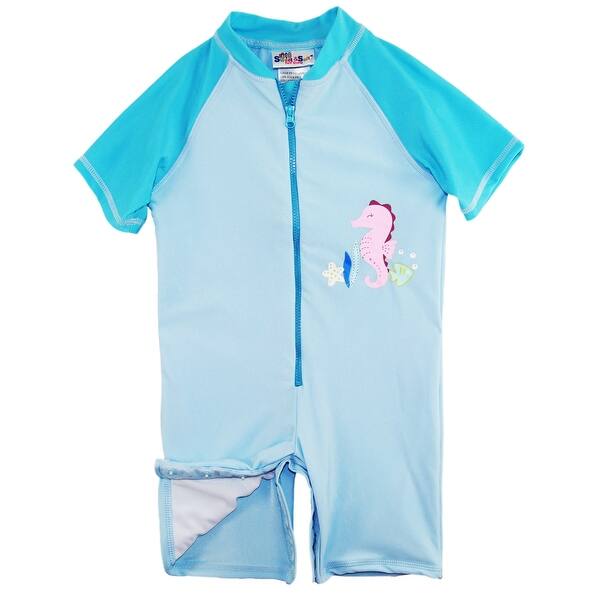 Shop Sweet Soft Toddler Girls Swimwear One Piece Seahorse Swimsuit Rashguard Overstock 18101077