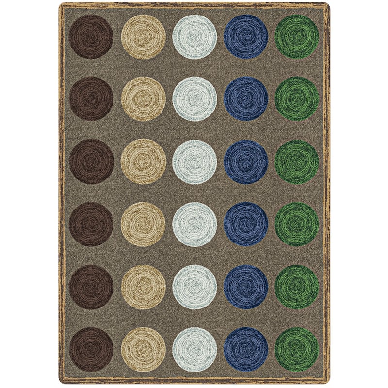 Mindful Seating Multi Educational Nylon Area Rug