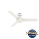 preview thumbnail 2 of 22, Hunter 52" and 44" Presto Ceiling Fan w/ Wall Control - Contemporary, Industrial, Scandinavian