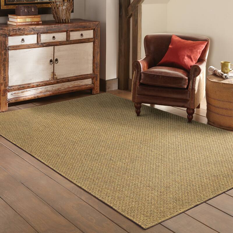 Vista Home Kauai Tonal Basket Weave Indoor-Outdoor Rug.
