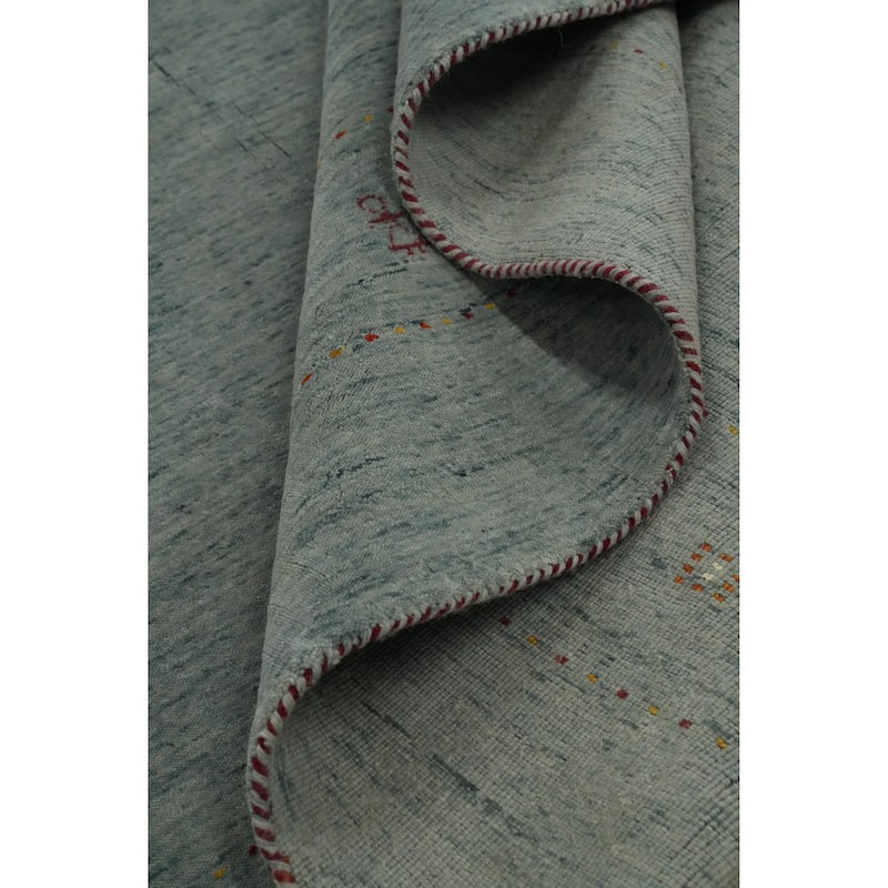 Hand Knotted Oriental 100% Wool Carpet Tribal Animal Pictorial Greys & Charcoal Gabbeh Area Rug - 11' 11'' X 11' 9''