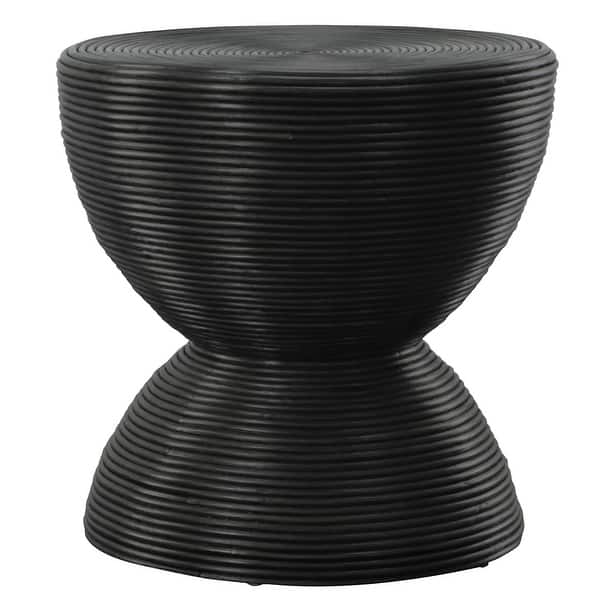slide 2 of 3, Bongo Rattan Side Table - 22" - Black