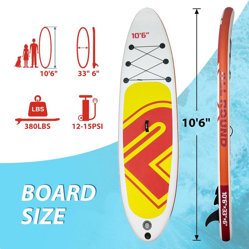 Inflatable Stand Up Paddle Board with Sup Accessories, 10'6'' Inflatable Paddle Boards