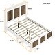 preview thumbnail 8 of 8, Farmhouse Queen Size Wooden Platform Bed with Wooden Strip Decoration