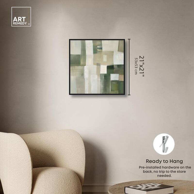 Pale Jade Green II Canvas by Art Remedy
