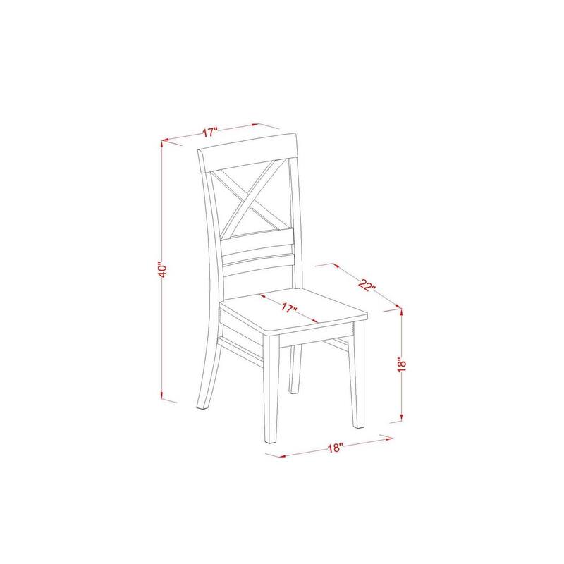 HomeStock 3-Pc Buttermilk and Cherry Solid Wood Top - Round Dining Room Set - Seats 4