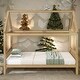 preview thumbnail 2 of 11, White Oak Rubber Wood House Bed,Twin Size Kids Bed