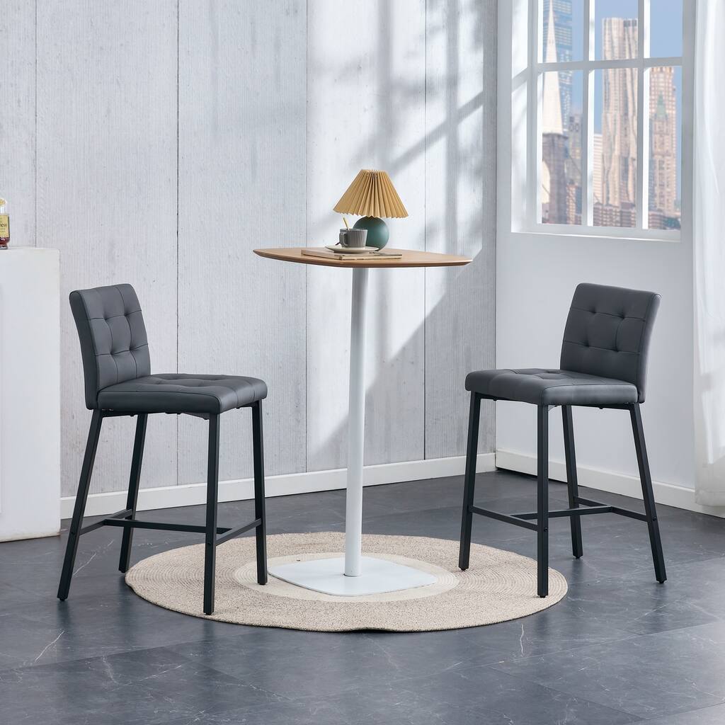 2PCS Bar chairs,Dining chairs.Bar stool with Durable Electroplated Metal Legs