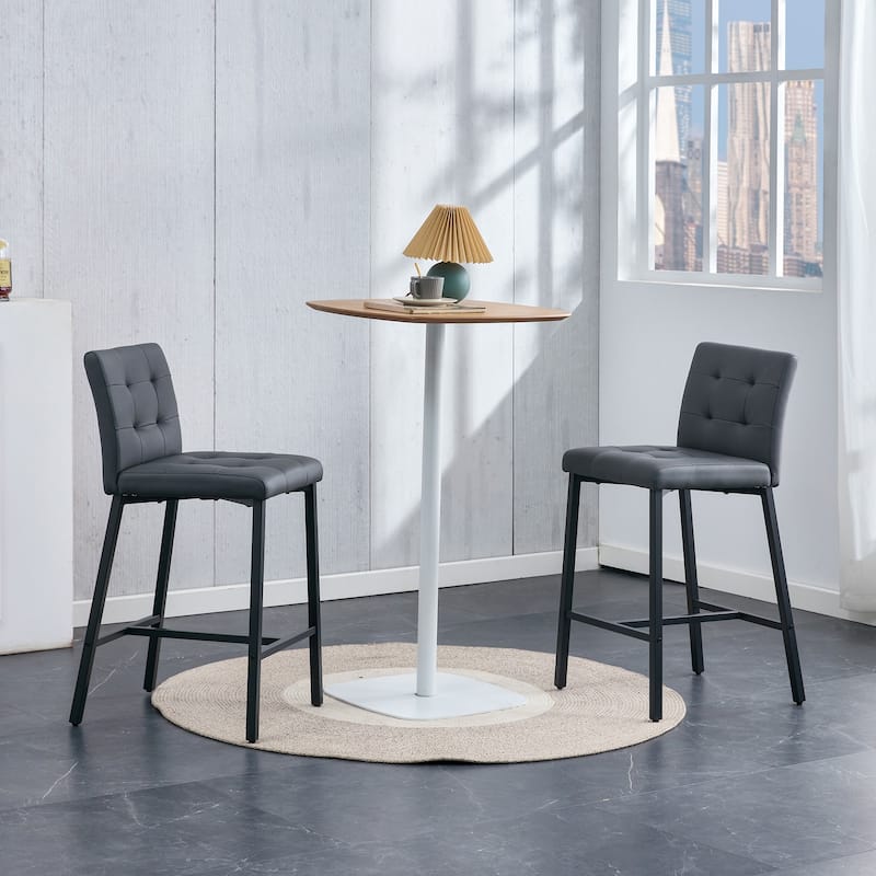 2PCS Bar chairs,Dining chairs.Bar stool with Durable Electroplated Metal Legs