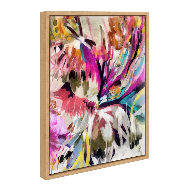 Kate and Laurel Sylvie Amaze Framed Canvas by Inkheart Designs