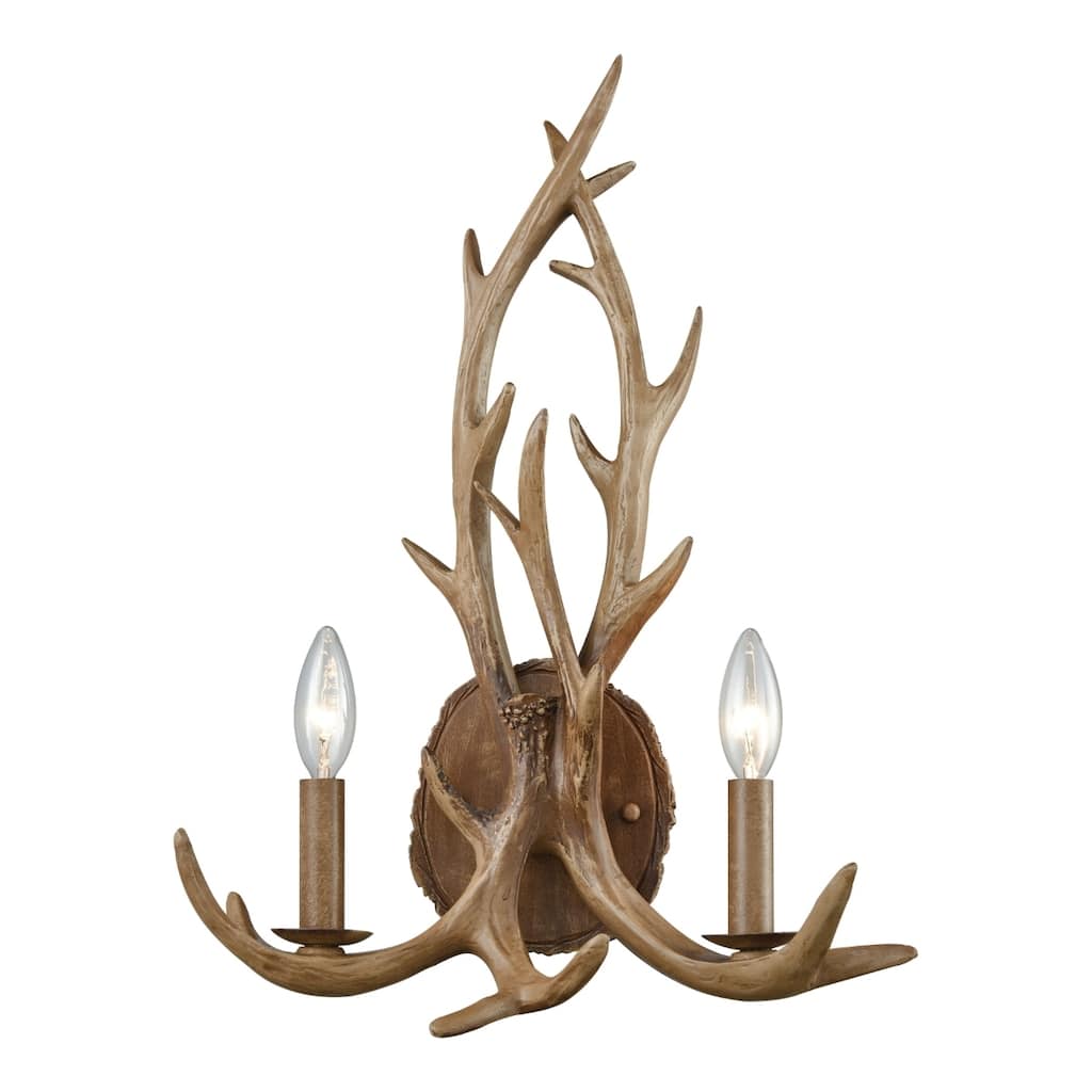 Elk 19'' High 2-Light Sconce - Wood Tone - 19 inch Tall