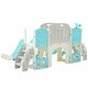 preview thumbnail 62 of 70, 8-in-1 Ocean-Themed Kids Slide Playset