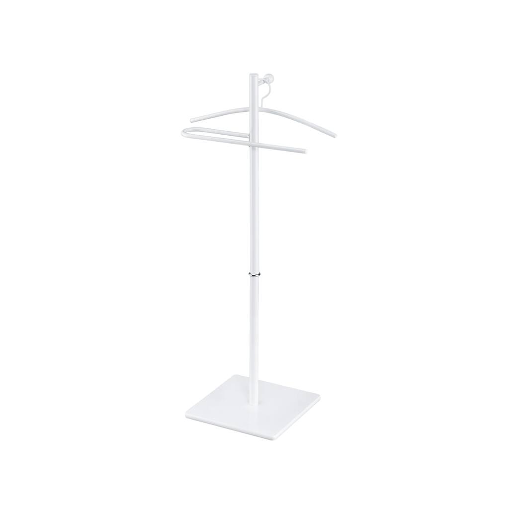 Proman Products Kumo Freestanding Metal Valet Stand Organizer with Removable Hanger, Trouser Bar, 18" W x 11.5" D x 41" H