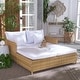preview thumbnail 18 of 59, SAFAVIEH Outdoor Cadeo Wicker Daybed with Pillows and Cushions