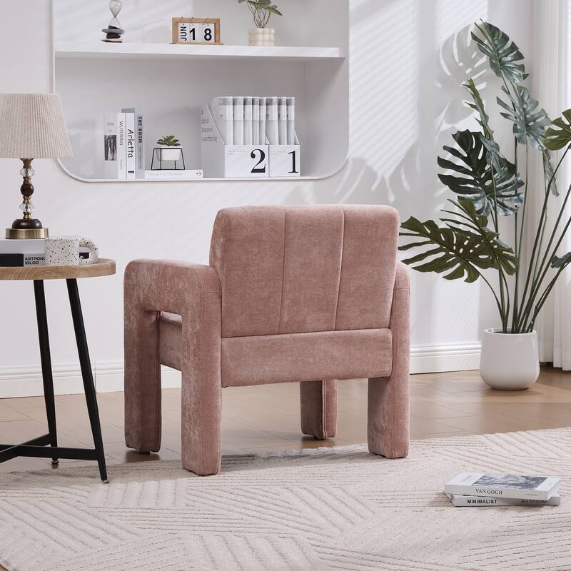 Modern Minimalist Single Armchair, Upholstered Accent Chair for Living Room, Bedroom, Office, Nordic Style Single Sofa Chair
