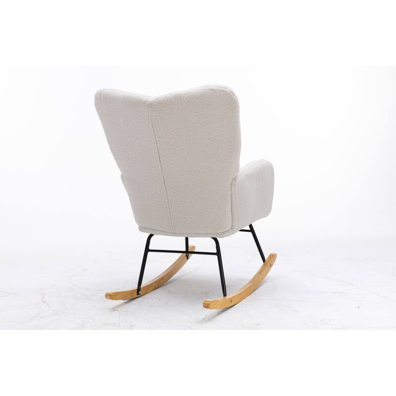 31.5" High Back Buttons Tufted Rocking Chair