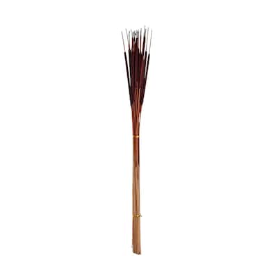 26" Pencil Cattail x 25 Dark Brown, Set of 3 - 26