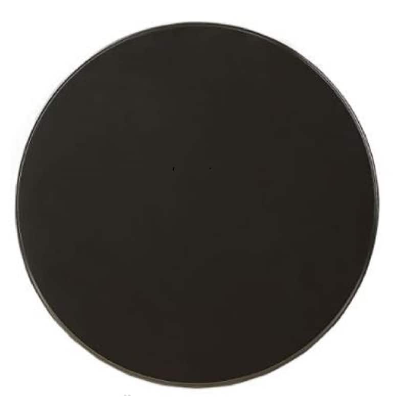 HomeRoots 22" Black Wood Round Pedestal End Table - 18" W x 18" D x 22" H