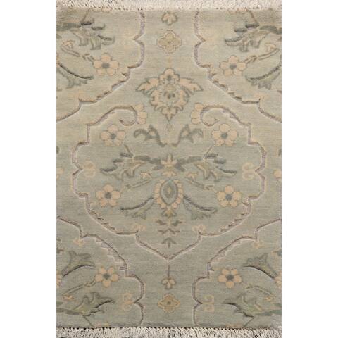 Hand Knotted Gray,Blue Tibetan Wool Transitional Oriental Area Rug - 2' x 3'