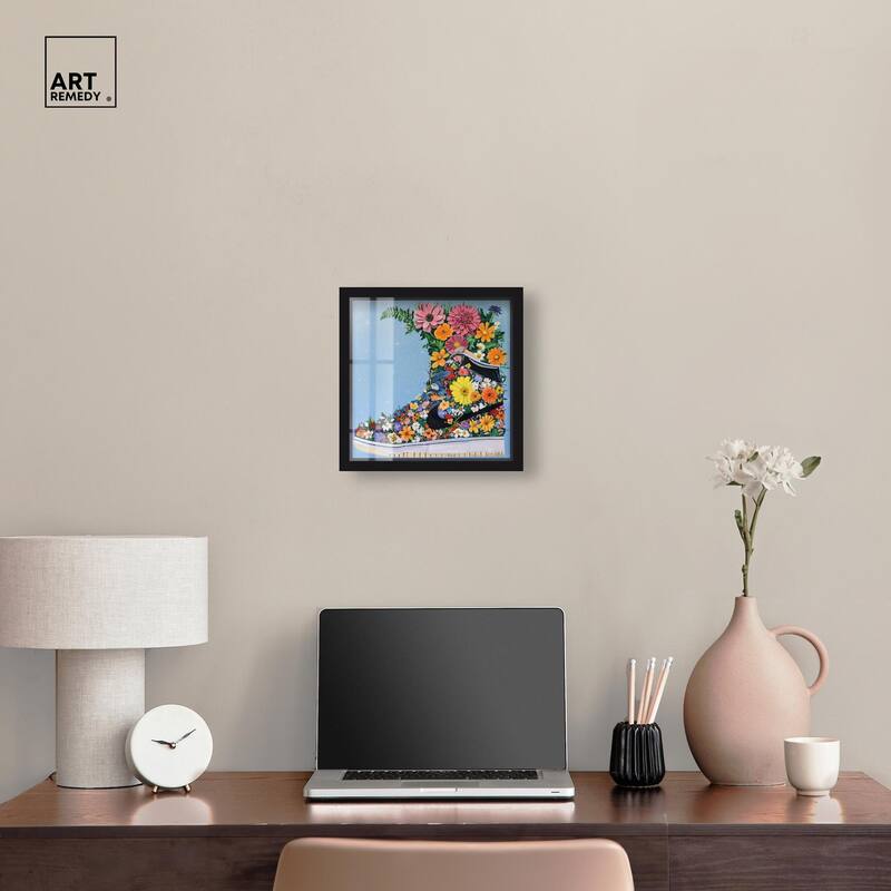 Blooming Floral Sneaker Shadowbox by Art Remedy