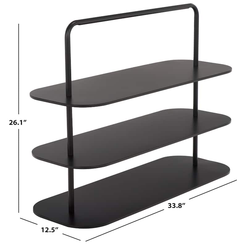 SAFAVIEH Home Jordan 3 Tier Metal Shoe Rack - 34"W x 13"D x 26"H