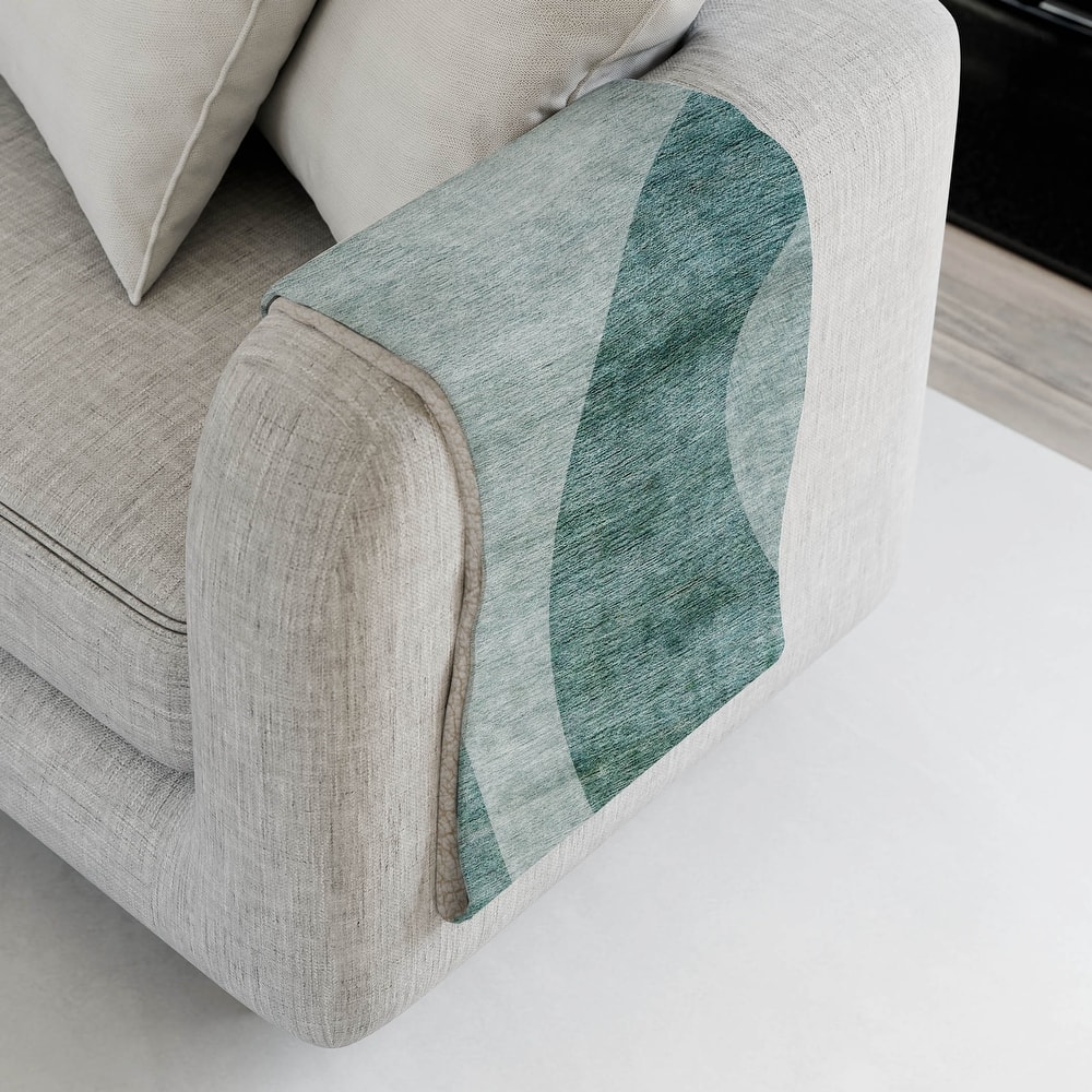 Premium Machine Washable Casual Contemporary Sherpa Throw Blanket