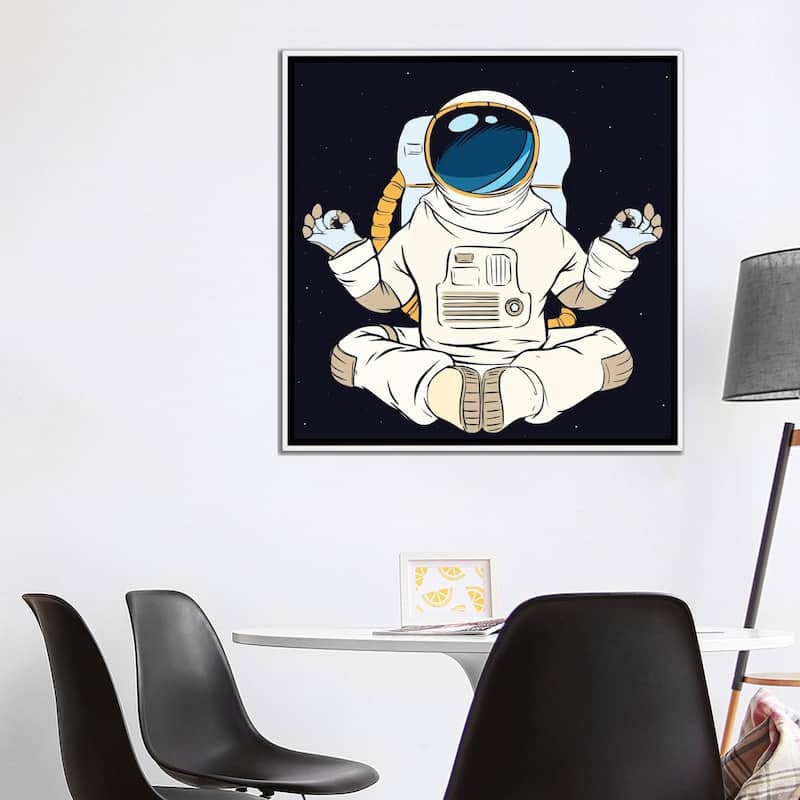 iCanvas "Astronaut and meditation" by Art Mirano Framed Canvas Print