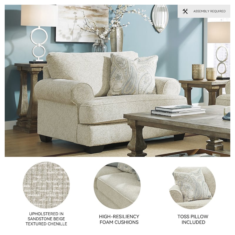 Signature Design by Ashley Monaghan Beige Oversized Chair - 53" W x 45" D x 39" H