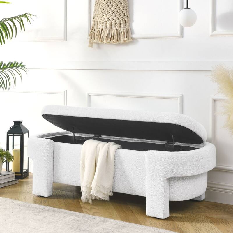 Upholstered Bench with Large Storage Space