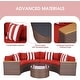 preview thumbnail 20 of 19, Nuon 5-piece Outdoor Patio Conversation Sets Half Moon Furniture Rattan Wicker Sofa Sectional Set by Havenside Home