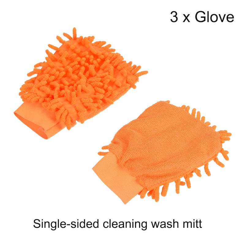 Home Microfiber Chenille Mitts Reusable Scratch-Free Cleaning Glove