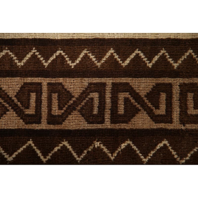 Geometric Gabbeh Persian Vintage Area Rug Handmade Wool Carpet - 3'5"x 6'3"