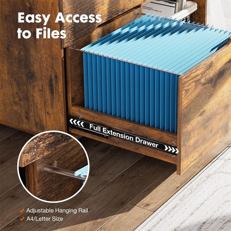 File Cabinet 3 Drawer - 31.3"D x 15.7"W x 24.4"H