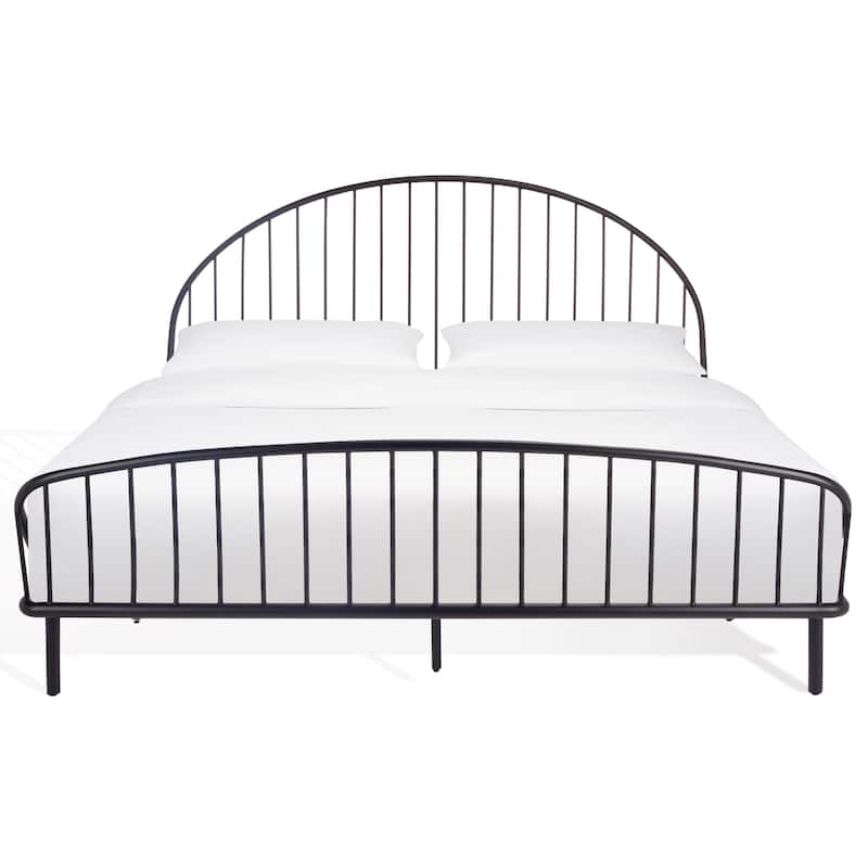 SAFAVIEH Couture Sheeran Metal Spindle Bed - Black - King