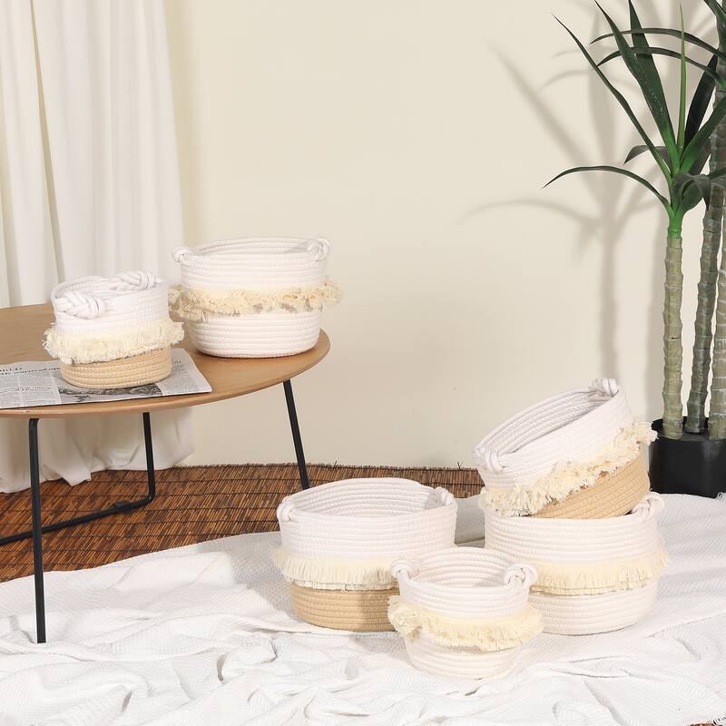 3 Packs Storage Basket, Shelf Closet Storage Bin for Clothes, Organizer Bin for Home Decor