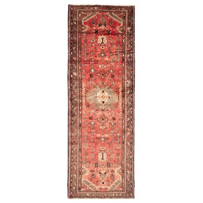 ECARPETGALLERY Hand-knotted Andelz Copper Wool Rug - 3'4 x 9'8