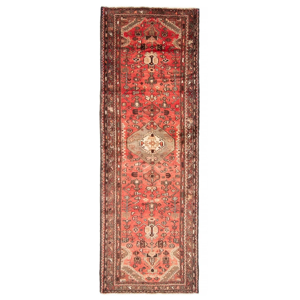 ECARPETGALLERY Hand-knotted Andelz Copper Wool Rug - 3'4 x 9'8