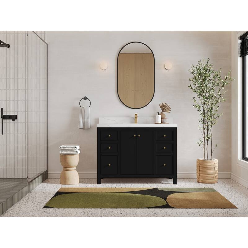 Willow Collections 48 in. W x 22 in. D Chicago Single Sink Bathroom Vanity with Countertop