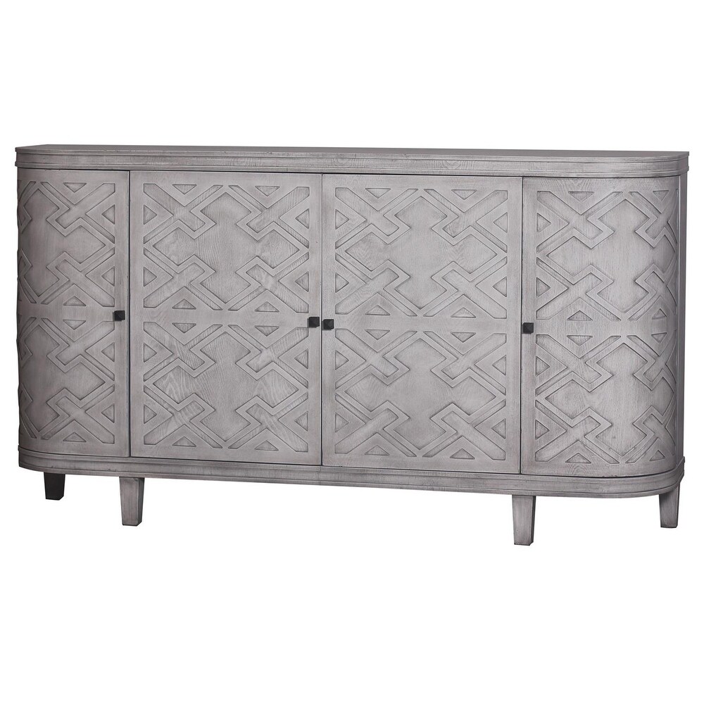 Harp and Finial  Dresden Washed Gray Sideboard (Light Gray)