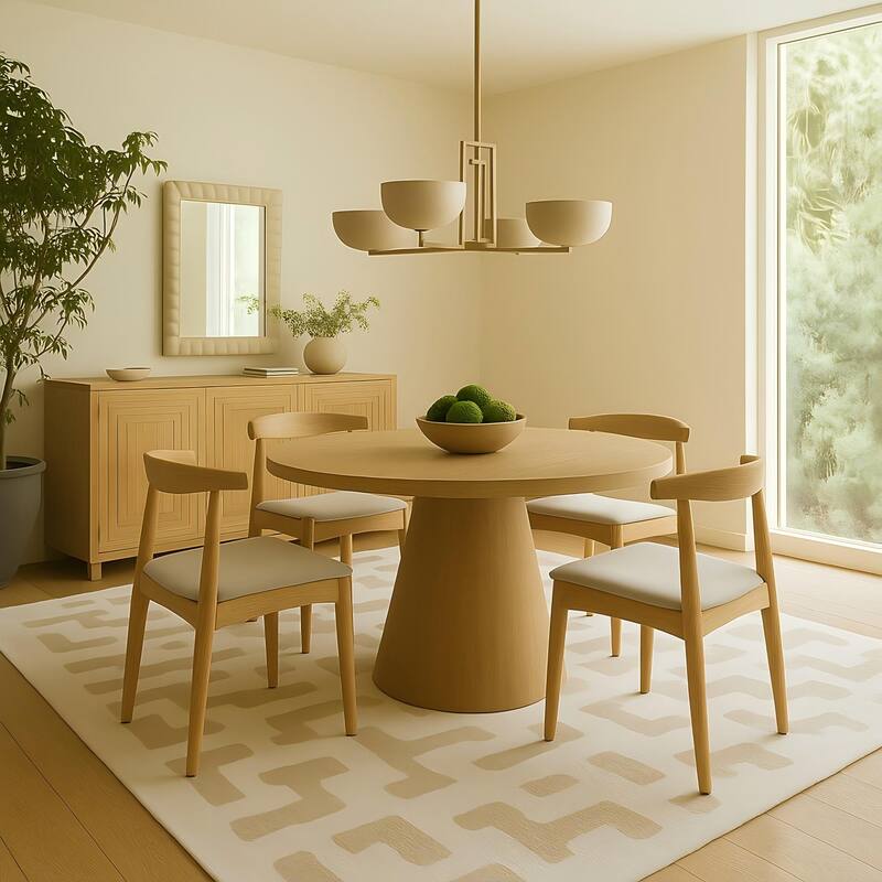Modern 2 Piece Fabric Solid Wood Kitchen Dining Chair with Cushions and Backrest for Dining Room Kitchen Living Room Bedroom