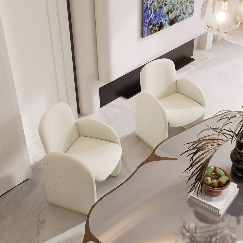 20"x19.7" Oversized Modern Dining Chair Fbaric Upholstered Dining Room Chairs