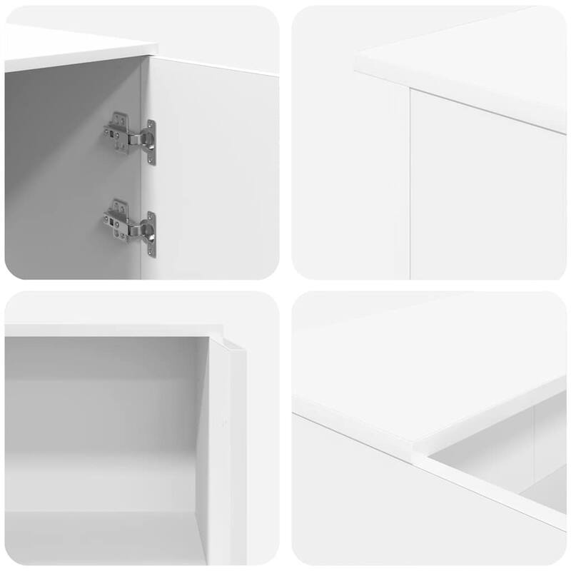 vidaXL Reception Desk White Engineered wood Large Reception Desk