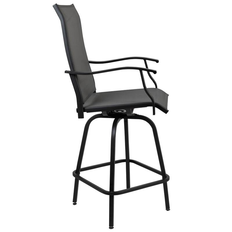 30" All-Weather Patio Swivel Outdoor Stools, Set of 2 - Garden Chair