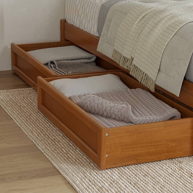 Wesley Platform Bed with Panel Footboard and Storage Drawers