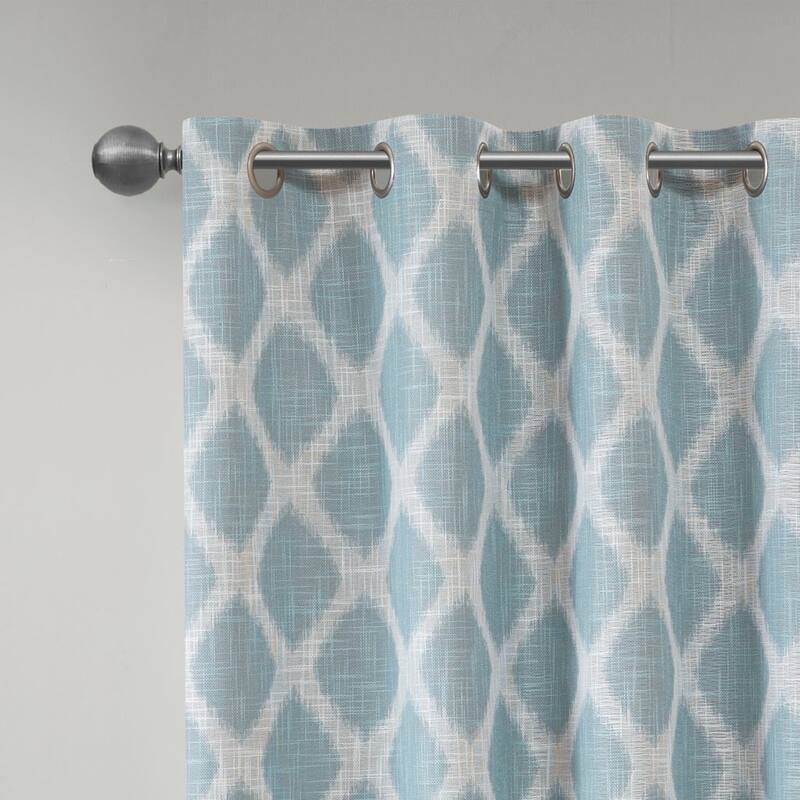 Printed Ikat Blackout Curtain Panel(Only 1 Pc Panel)