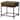 Brown Oak and Sandy Black Square 1-drawer End Table