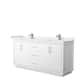 Option White, Nickel Trim,White Cultured Marble Top
